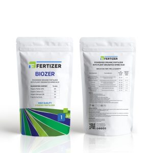 BIOZER powdered organic fertilizer with amino acids and organic nitrogen for crop nutrition